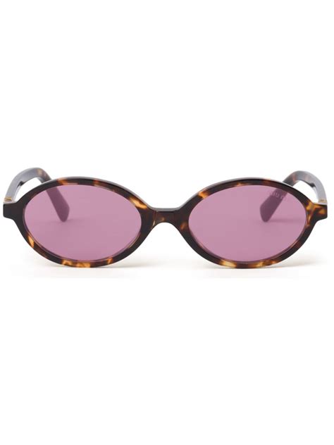 miu miu round glasses brown|Miu Miu eyeglasses.